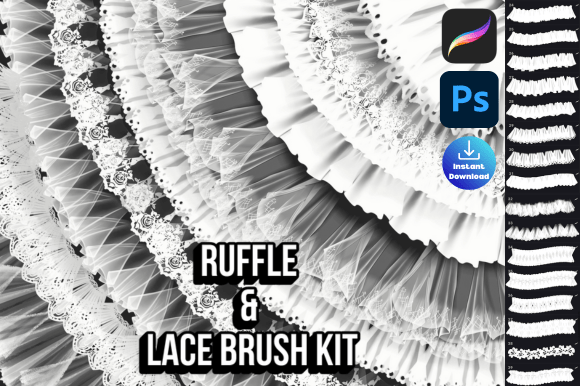 Download Procreate Photoshop Ruffle Lace Brush - Photoshop Collection