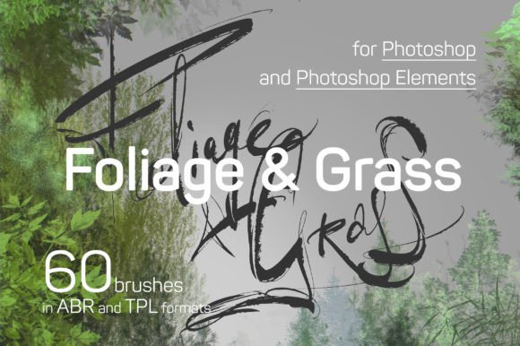 Download Foliage+Grass+Moss Photoshop Brushes - Photoshop Collection
