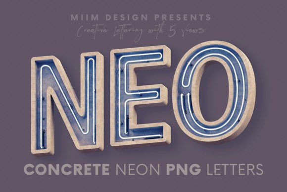 Download Concrete Neon 3D Lettering - Premium Resources
