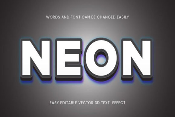 Download Neon 3d Editable Text Effect Font - Premium Resources