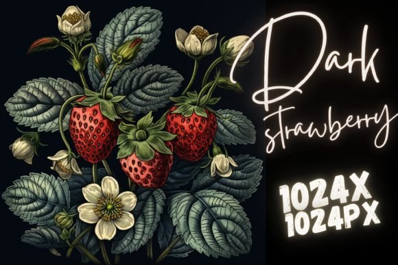 Download Dark Academia Strawberry Bush Graphic - Dark academia Collection